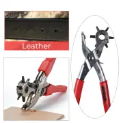 AMTECH Revolving Leather Punch Plier 6 Size DIY Belt EYELET Hole Puncher Tool UK