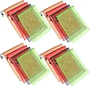 8Pcs Drawstring Mesh Bags Storage Bags for Sports Equipment Camping and Laundry Reusable Washable Heavy Duty Design Colors
