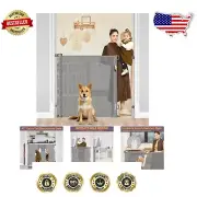 42" Tall Retractable Pet Gate - Extra Tall Mesh Gate for Indoor & Outdoor Use
