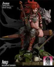 Red Sonya Statue 3D Print Unpainted/Unassembled