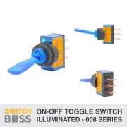 On-Off BLUE Toggle Switch Heavy Duty SPST 12V 12mm suit Car Marine Light Boat