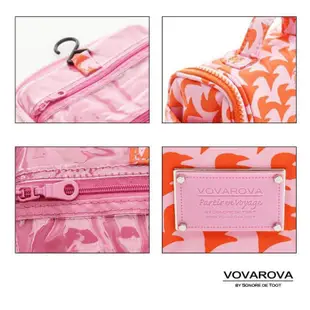 VOVAROVA法國設計系列-千鳥飛飛(橘)旅行盥洗包