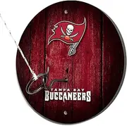 Wild Sports Solid Wood NFL Hook & Ring Toss Set with Direct Print HD Team Graphics – Easy Hang Hook and Ring Toss Target – Great Any Football Fan! Ring Toss Family Game for a Game Room