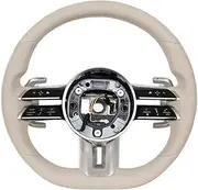 Beige Car Steering Wheel Compatible With Benz AMG Class CLA SLC CLS W204 W205 W212 W213 W221 W222 W177 E63 Car Accessories(Full set Heating)