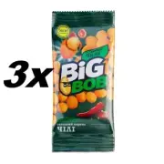3pcs Peanuts 70g Big bob roasted salted in a crispy shell with chili pepper flav
