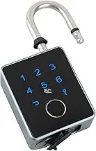 Fingerprint Padlock - Aluminium Alloy Smart Keyless Fingerprint Lock with 5 Unlocking Methods, Safety Locker Biometric Lock for Gym School Office (for Tuya APP)
