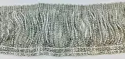 Trimplace White/Silver 2-3/4" Heavy Chainette Fringe - 6 Yards