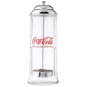 TableCraft Coca-Cola / Coke Old Fashioned Glass Soda Straw Dispenser / Jar