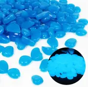 Oubest Fish Tank Rocks Glow Blue/Glow in the Dark Pebbles for Garden/Fish Tank/A
