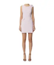 Sleeveless dress in lightweight crêpe fabric IT40 quartz color