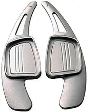 Car Steering Wheel Shift Paddles for A*UDI A3 A4 A5 B9 Q2 Q5 Q7 TT TTS Car Accessories Car DSG Shifter Styling Accessories Extension Shifters 2pcs HTEOPOEKFR(Silver)