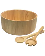Woodard & Charles 3pc Salad Bowl & Servers Set