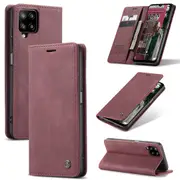 CaseMe Samsung Galaxy A12 Classic PU Leather Folio Case Cover A125 [Wine]