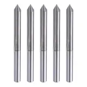 5pcs CNC V Bit 60 Degree 1/8" Shank 0.2mm Tip Engraving V Bits Chamfer End Mill