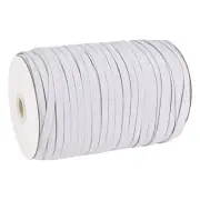 10m White Flat Braided Elastic 6mm 1/4" Masks Sewing FREE POST AUSSIE SELLER