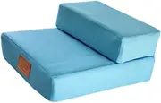Qianly 2 Steps Dog Ramps Steps Non Slip Removeable Cover Dog Slope Stairs Pet Steps Indoor for Cats Small Pets Older Puppy