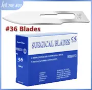 New # 36 Carbon Steel Sterile Surgical Scalpel Blades Dental Medical Instruments