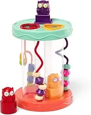B. Toys Hooty-Hoo Shape Sorter, 6" x 6" x 8.12", Toddler, 3 Hooting Owls, Colorful Bead Mazes