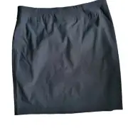 NEW Orvis Tribal Pull On Skirt Black Elastic Waist A-Line Travel Women 14