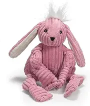 HuggleHounds Knottie Plush Dog Toy - Dog Stuffed Animal Toy, Puppy Toys, Squeaky Dog Toy for Small, Medium & Large Dogs, Durable Plush to Keep Them Busy - Bitsy Bunny, Small