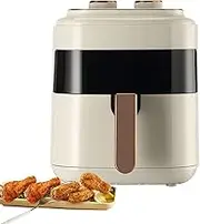 1100w Air Fryer with Temperature Control and Timing, 8 Cook Presets, 8-in-1 Multifunctional Electric Fryer, Non-Stick Basket, Dual knob Control, for Kitchen and Cooking