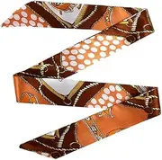 [Generic] Print Imitated Silk Neckerchief Small Scarf Handbag Handle Ribbon Hairband