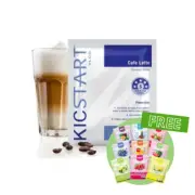 KicStart VLCD Shakes - Café Latte pack of 42 + FREE Feel Good Protein Water