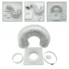Quick Connect 4 Inch Dryer Vent Wall Plate and Hose Assembly for Dryers