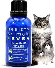 HealthyAnimals4Ever - Mange Relief for Cats | Treatment for Itchiness, Scabs & Hair Loss Caused by Mites - All-Natural, Homeopathic, Non-GMO, Organic - Gluten, Preservative & Chemical Free - 300 Count