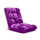 SOGA Floor Lounge Sofa Recliner Folding Futon Couch Folding Chair Cushion Purple