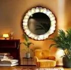Handmade White Agate Decorative Mirror Living Room Mirror Vanity Top Mirror Deco
