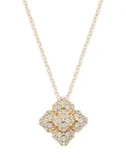 Bloomingdale's Fine Collection Diamond Clover Cluster Pendant Necklace in 14K Yellow Gold, 0.50 ct. t. w.
