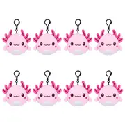 8PK Axolotl Keychain Plush Cute Animal Soft Stuffed Toy Kids Bag Accessory 10cm