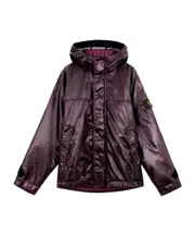 Stone Island Glass Cover-TC Logo Patch Jacket Burgundy