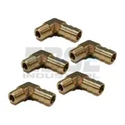 (5 Pieces) 3/8 HOSE BARB ELBOW X 1/8 MALE NPT Brass Pipe Fitting Gas Fuel Water