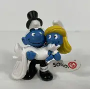Schleich Smurfs Smurfette Bride & Groom Wedding Cake Topper Figurine 2012