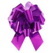 10pcs 6" Metallic Large Big Pull Bow Glitter Gift Wrapping Bows Ribbon, Purple