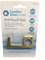 Clean Key Door Opener Tool - SOLID BRASS No Touch Anti-Microbial Germ Key 9z