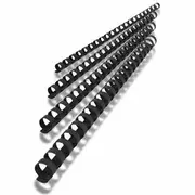 Fellowes Pack 50 Plastic Binding Combs Round 21 Loop 25mm A4 (Black)