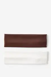[Rubi] Rubi - 2Pk Soft Headband - Chocolate & white smooth OS CHOCOLATE & WHITE SMOOTH