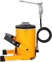 Foot Grease Gun Kit, 2.6 Gallon Bucket Grease Pump with 2m Hydraulic Hose, Fast Easy Greasing, Hands Free Grease Pump 10,000psi Output 0.85L/Min, Mess & Waste Free