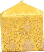 DOITOOL Chinese Style Decorative Storage Bag for Buddhist Scriptures Classic Embroidery Pouch for Jewelry and Books for Home and Travel Elegant Design