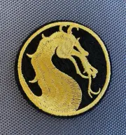 Yellow Dragon Embroidered Iron On Sew On Patch NEW