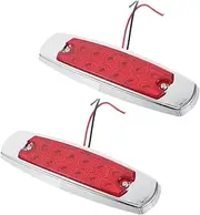 Luxshiny 2pcs LED Trailer Side Marker Lights High Brightness Truck Utility Lights with Attractive Electroplated Finish Durable Design Quick Installation for Enhanced