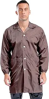 [Sinleey] Unisex Mens Womens Workwear Uniform Resistant Lab Coat Professional Work Jackets with Cuff