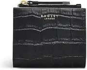 [RADLEY] London Chancery Row Small Bifold Purse for Women, in Faux Crocodile Leather, Black, Chancery Row