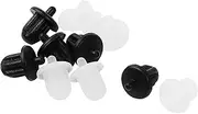 uxcell 10 Pcs 6.35mm Anti Dust Cover, Rubber Dust Jack Plug Socket Port, Dust Cap Stopper for Audio Jack DVD Microphone Clear Black