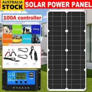 100W Portable Solar Panel for Car Boat Caravan Camper 100A controller Chargering