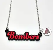 AFL Essendon Bombers Script Necklace
