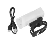 Led Usb Rechargeable Bike Bicycle Lights Headlight Night Cycling Lighting Flashlight(White)